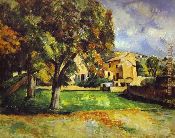 Trees in Park painting - Paul Cezanne Trees in Park art painting